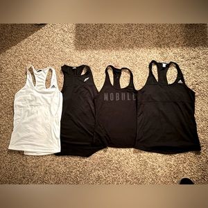 Lot of (4) Women’s Small Workout Tanks, NOBULL, Adidas